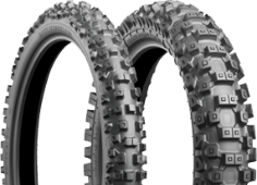 Nærbillede af slidbanen Bridgestone X30 70/100-19 42 M Front TT