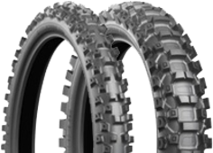 Nærbillede af slidbanen Bridgestone X20 90/100-21 57 M Front TT