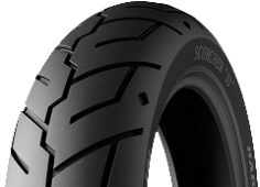Nærbillede af slidbanen Michelin Scorcher 31 110/90 B19 62 H Front TL M/C