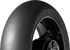 Nærbillede af slidbanen Dunlop Sportmax GP Racer Slick D212 200/55 R17 Rear TL M