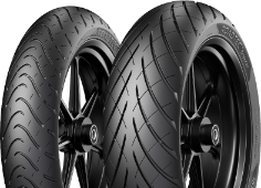 Nærbillede af slidbanen Metzeler Roadtec Scooter 100/80-16 50 P Front TL M/C