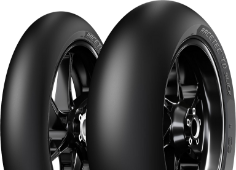 Nærbillede af slidbanen Metzeler Racetec TD Slick 180/60 R17 23 S Rear TL NHS