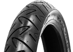 Nærbillede af slidbanen Continental ContiRoad 100/80-17 52 S Front TL M/C