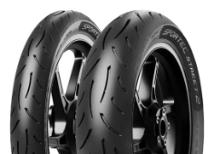 Nærbillede af slidbanen Metzeler Sportec Street 2 80/80-14 43 S Front/Rear TL M/C RF