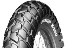 Nærbillede af slidbanen Dunlop K460 90/100-19 55 P Front TT