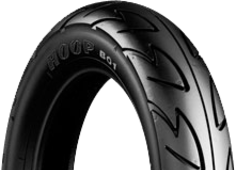 Nærbillede af slidbanen Bridgestone H 01 120/80-12 65 J Front/Rear TL